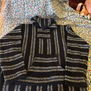 Striped Black and Gray Hoodie